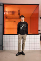 GMG Firenze-Bisiklet Yaka Baskılı Regular Fit Erkek Sweatshirt-SWEATSHIRT-15-Milagron.com