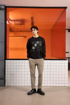 GMG Firenze-Bisiklet Yaka Baskılı Regular Fit Erkek Sweatshirt-SWEATSHIRT-16-Milagron.com