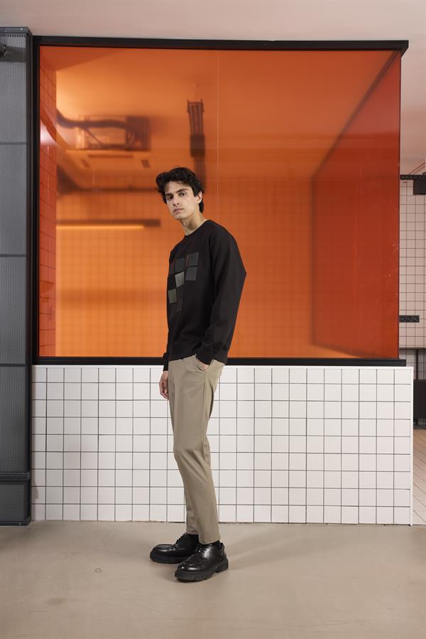 GMG Firenze-Bisiklet Yaka Baskılı Regular Fit Erkek Sweatshirt-SWEATSHIRT-17-Milagron.com
