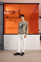 GMG Firenze-Bisiklet Yaka Baskılı Regular Fit Erkek Sweatshirt-SWEATSHIRT-2-Milagron.com