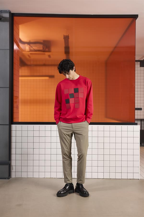 GMG Firenze-Bisiklet Yaka Baskılı Regular Fit Erkek Sweatshirt-SWEATSHIRT-9-Milagron.com