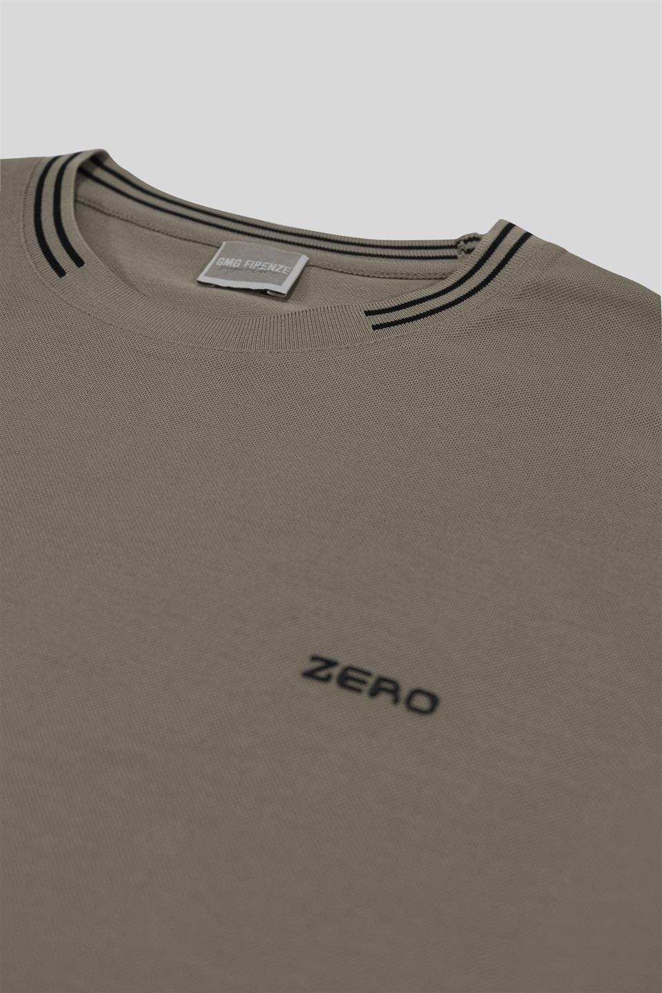 Bisiklet Yaka Çizgi Detaylı Pike T-Shirt