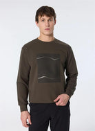 GMG Firenze-Bisiklet Yaka Dalga Baskılı Erkek Sweatshirt-SWEATSHIRT-1-Milagron.com