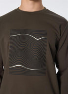 GMG Firenze-Bisiklet Yaka Dalga Baskılı Erkek Sweatshirt-SWEATSHIRT-3-Milagron.com