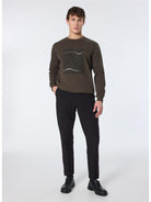 GMG Firenze-Bisiklet Yaka Dalga Baskılı Erkek Sweatshirt-SWEATSHIRT-5-Milagron.com