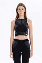 GMG Firenze-Bisiklet Yaka Desenli Midi Top Crop-TOP-1-Milagron.com