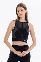 GMG Firenze-Bisiklet Yaka Desenli Midi Top Crop-TOP-3-Milagron.com