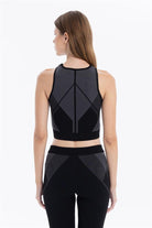 GMG Firenze-Bisiklet Yaka Desenli Midi Top Crop-TOP-4-Milagron.com
