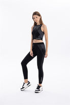 GMG Firenze-Bisiklet Yaka Desenli Midi Top Crop-TOP-5-Milagron.com