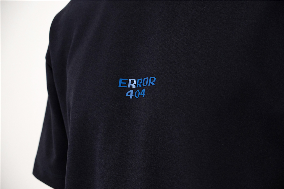 Bisiklet Yaka Error Baskılı Erkek T-Shirt
