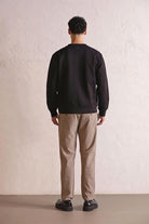 GMG Firenze-Bisiklet Yaka Geometrik Baskılı Erkek Sweatshirt-SWEATSHIRT-11-Milagron.com
