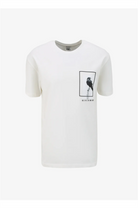 Bisiklet Yaka Göğsü Baskılı %100 Pamuk Oversize Erkek T-Shirt