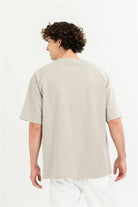 Bisiklet Yaka Göğsü Rivet Detaylı Oversize Erkek T-Shirt
