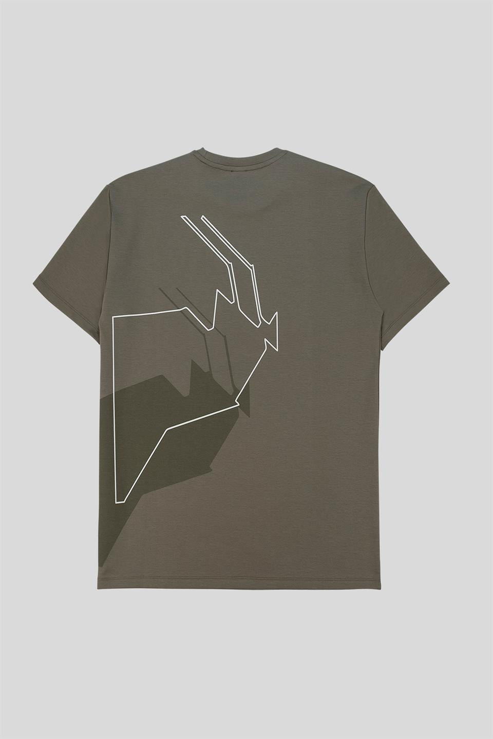 Bisiklet Yaka Göğüs Ve Sırt Baskılı Erkek T-Shirt