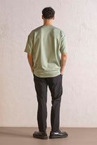GMG Firenze-Bisiklet Yaka Invisible Baskılı Oversize Erkek T Shirt-KISA KOL-3-Milagron.com