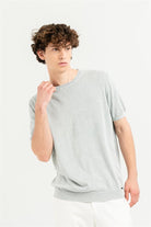 Bisiklet Yaka Kısa Kollu %100 Pamuk Slim Fit Erkek T-Shirt
