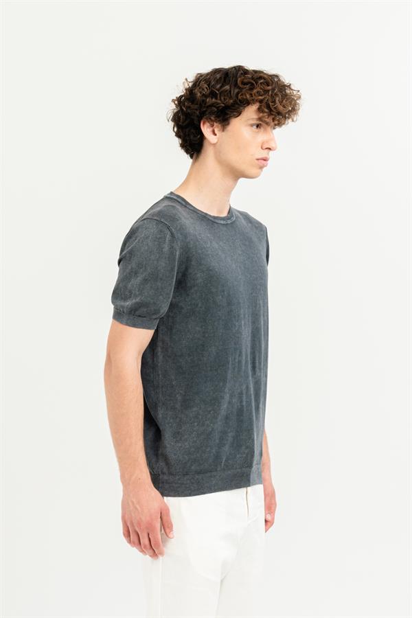 Bisiklet Yaka Kısa Kollu %100 Pamuk Slim Fit Erkek T-Shirt