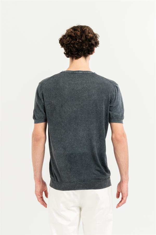 Bisiklet Yaka Kısa Kollu %100 Pamuk Slim Fit Erkek T-Shirt