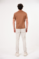 Bisiklet Yaka Kol Ucu Duble Basic Erkek T-Shirt