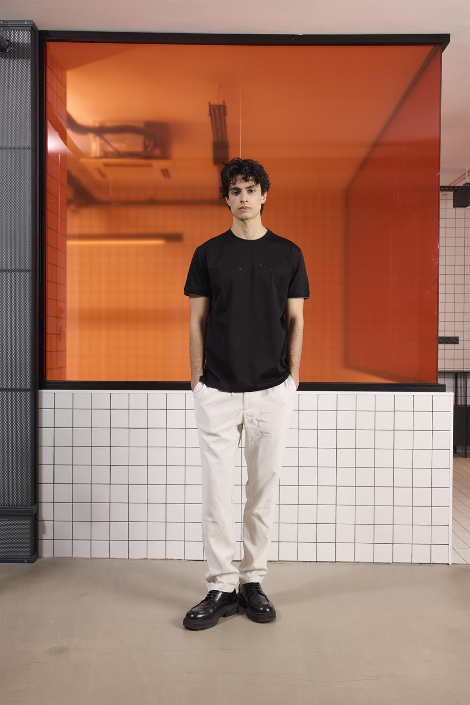 Bisiklet Yaka Merserize Slim Fit Erkek T-Shirt