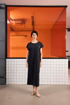 GMG Firenze-Bisiklet Yaka Modal Uzun Kadın Elbise-Elbise-5-Milagron.com