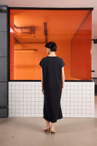 GMG Firenze-Bisiklet Yaka Modal Uzun Kadın Elbise-Elbise-9-Milagron.com