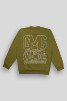 Bisiklet Yaka Sırtı Flok Göğsü Yıldız Baskılı Erkek Sweatshirt