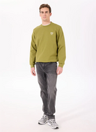 GMG Firenze-Bisiklet Yaka Sırtı Flok Göğsü Yıldız Baskılı Erkek Sweatshirt-Sweatshirts & Hoodies-4-Milagron.com