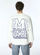 GMG Firenze-Bisiklet Yaka Sırtı Flok Göğsü Yıldız Baskılı Erkek Sweatshirt-Sweatshirts & Hoodies-8-Milagron.com