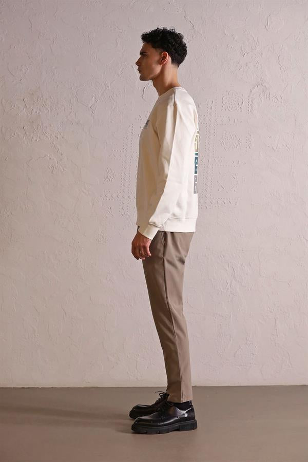 GMG Firenze-Bisiklet Yaka Sırtı Ve Göğsü Baskılı Erkek Sweatshirt-SWEATSHIRT-2-Milagron.com