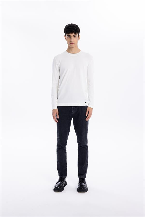 Bisiklet Yaka Slim Fit Basic Erkek Triko Kazak