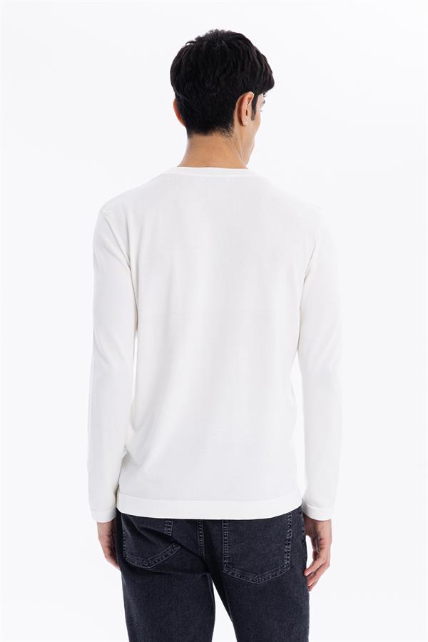 Bisiklet Yaka Slim Fit Basic Erkek Triko Kazak