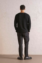 Bisiklet Yaka Slim Fit Erkek Kazak