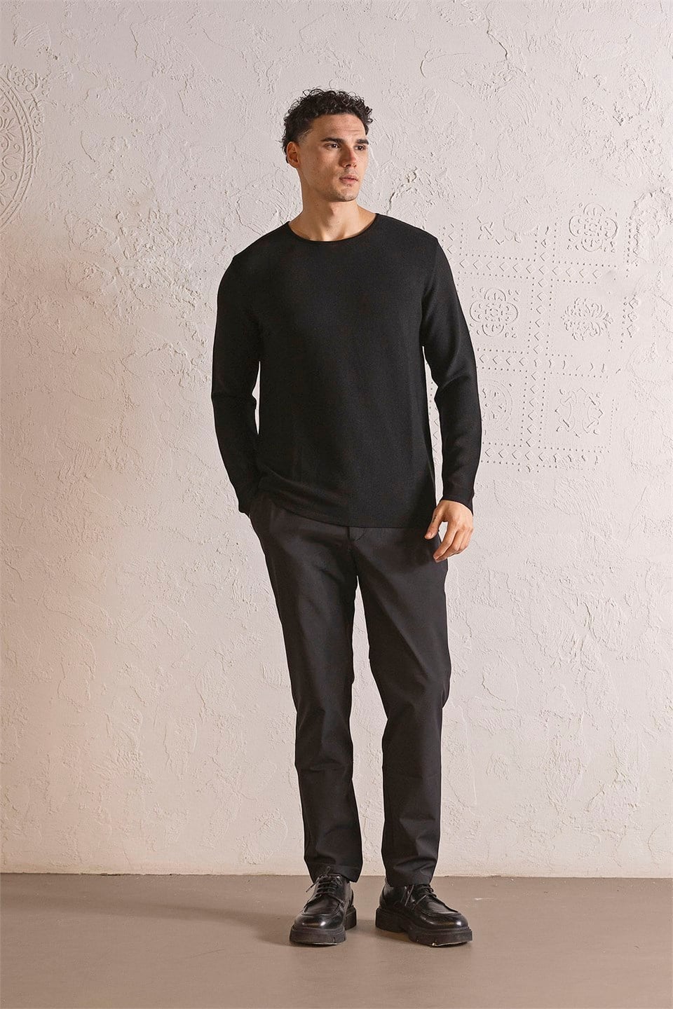 GMG Firenze-Bisiklet Yaka Slim Fit Erkek Kazak-Winter'26-1-Milagron.com