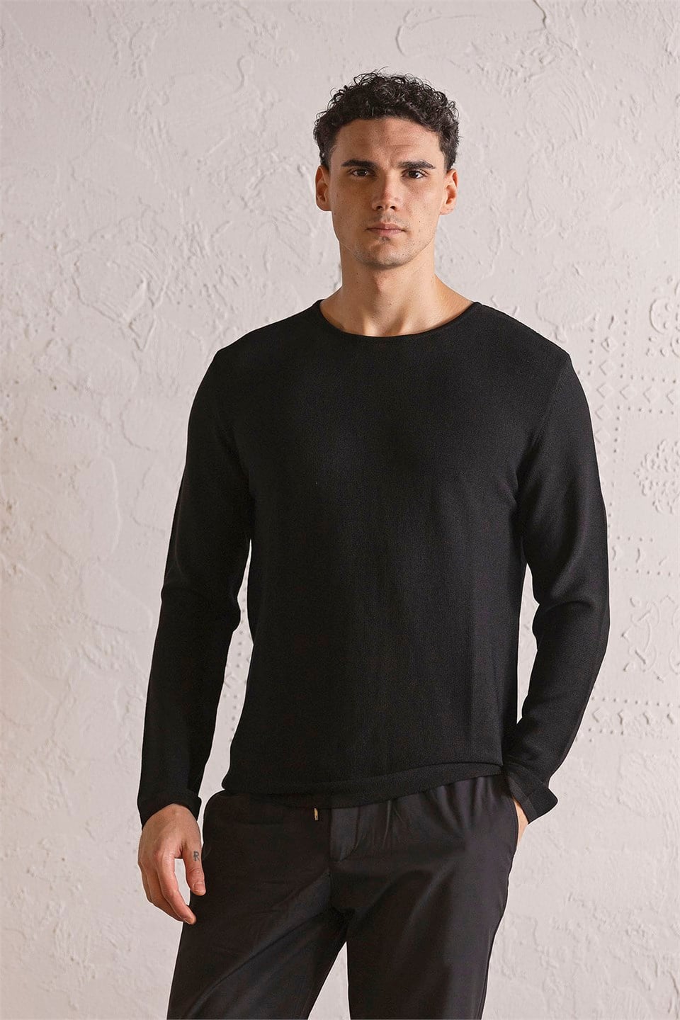 GMG Firenze-Bisiklet Yaka Slim Fit Erkek Kazak-Winter'26-4-Milagron.com
