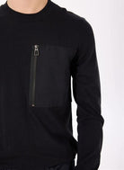 GMG Firenze-Bisiklet Yaka Slim Fit Fermuar Ve Garni Detaylı Erkek Kazak-KAZAK-3-Milagron.com