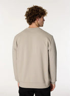 Bisiklet Yaka Sol Göğüs Üzeri Baskılı Erkek Sweatshirt