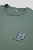 Bisiklet Yaka Yeah Baskılı Erkek T-Shirt
