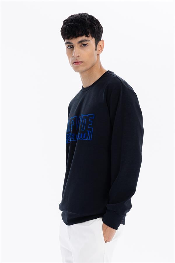 GMG Firenze-Bisiklet Yaka önü Gmg Baskılı Erkek Sweatshirt-SWEATSHIRT-2-Milagron.com