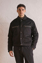 GMG Firenze-Çıtçıt Tasarımlı Cepleri Fermuarlı Erkek Mont-PARKA-4-Milagron.com