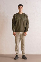 GMG Firenze-Bisiklet Yaka Önü Dalga Baskılı Erkek Sweatshirt-Winter'26-1-Milagron.com