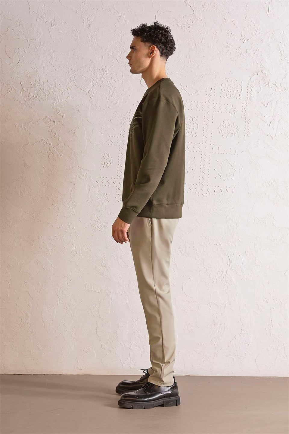 GMG Firenze-Bisiklet Yaka Önü Dalga Baskılı Erkek Sweatshirt-Winter'26-2-Milagron.com