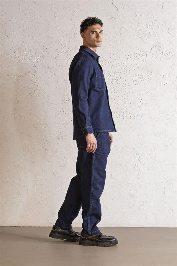 GMG Firenze-Denim Regular Fit Erkek Dış Gömlek-GÖMLEK-2-Milagron.com
