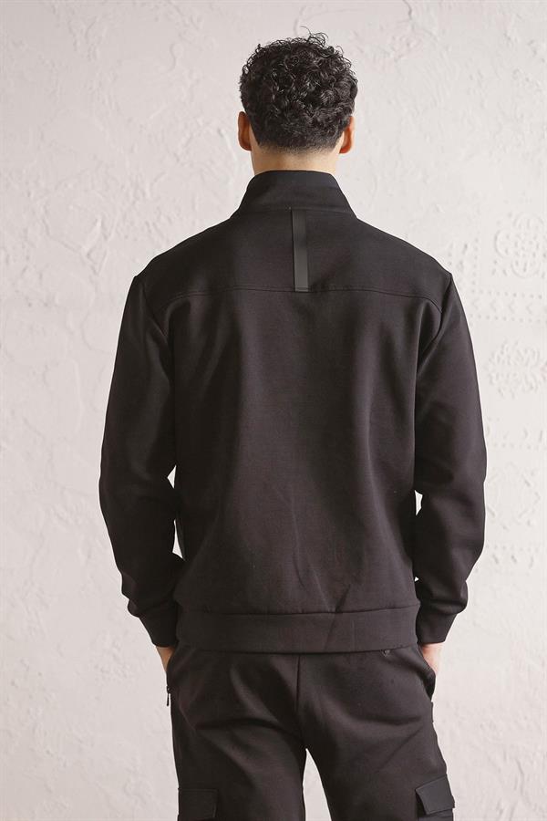 GMG Firenze-Dik Yaka Fermuar Ve çıtçıt Detaylı Erkek Sweatshirt-SWEATSHIRT-11-Milagron.com