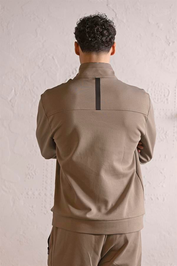 GMG Firenze-Dik Yaka Fermuar Ve çıtçıt Detaylı Erkek Sweatshirt-SWEATSHIRT-6-Milagron.com