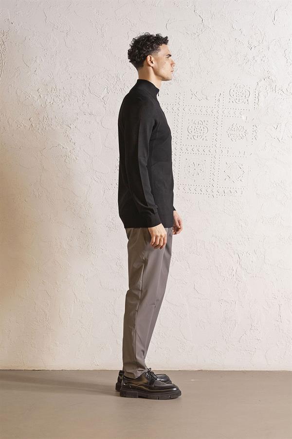 GMG Firenze-Dik Yaka Fermuarlı Reglan Kol Erkek Kazak-KAZAK-12-Milagron.com