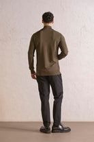 GMG Firenze-Dik Yaka Fermuarlı Reglan Kol Erkek Kazak-KAZAK-4-Milagron.com