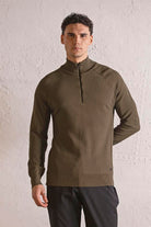 GMG Firenze-Dik Yaka Fermuarlı Reglan Kol Erkek Kazak-KAZAK-5-Milagron.com
