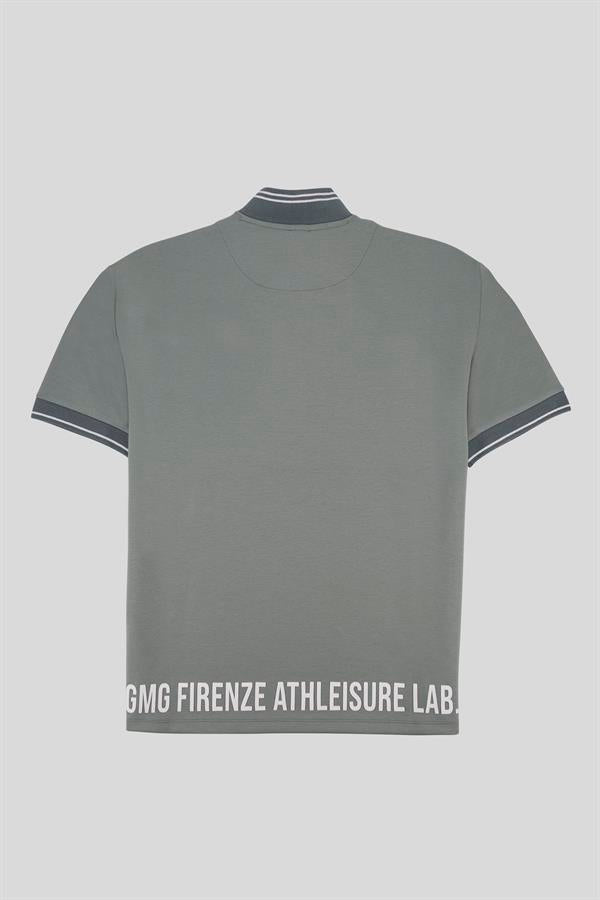GMG Firenze-Dik Yaka Pamuklu Regular Fit Erkek T Shirt-KISA KOL-13-Milagron.com