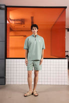 GMG Firenze-Dik Yaka Pamuklu Regular Fit Erkek T Shirt-KISA KOL-8-Milagron.com